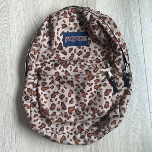 Leopard print Jansport backpack